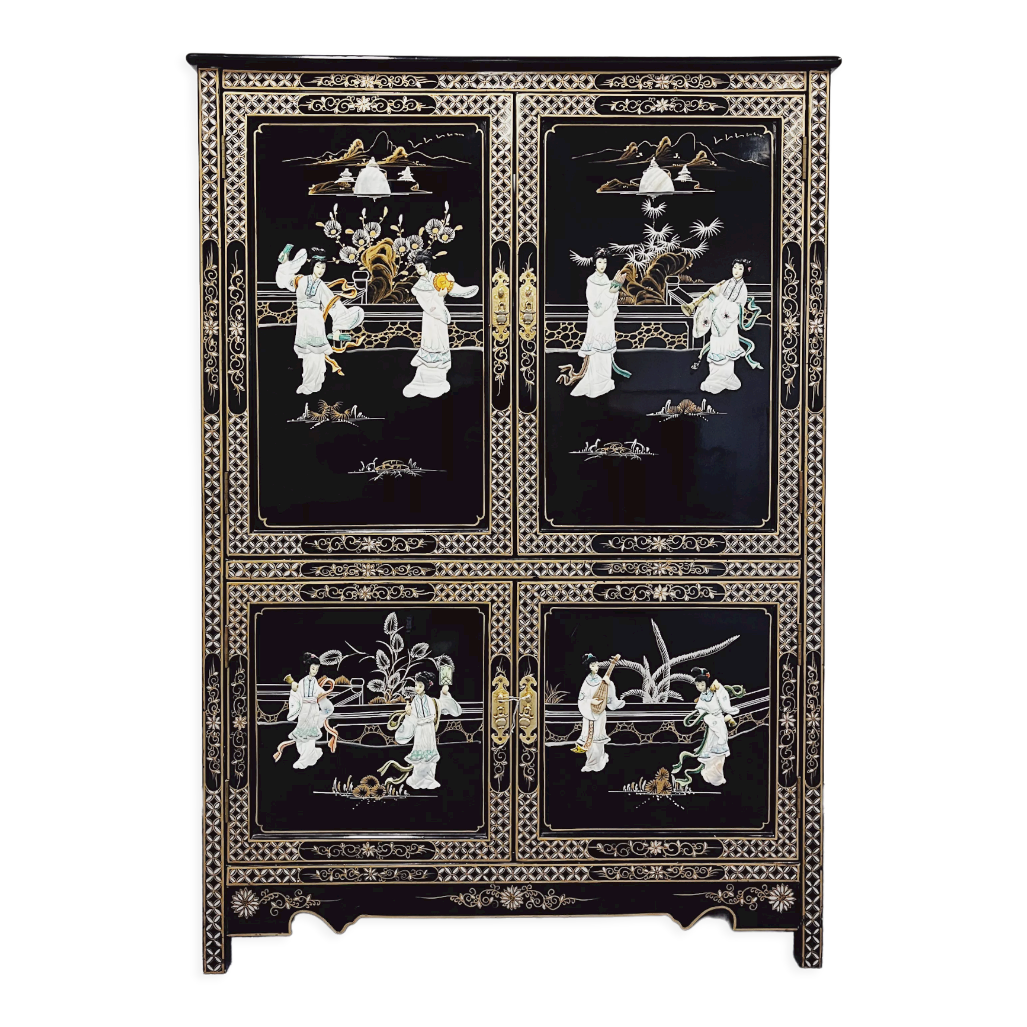 Chinese closet with stone