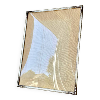 Vintage metal art deco picture frame   24.5 cm x 18.5 cm convex glass