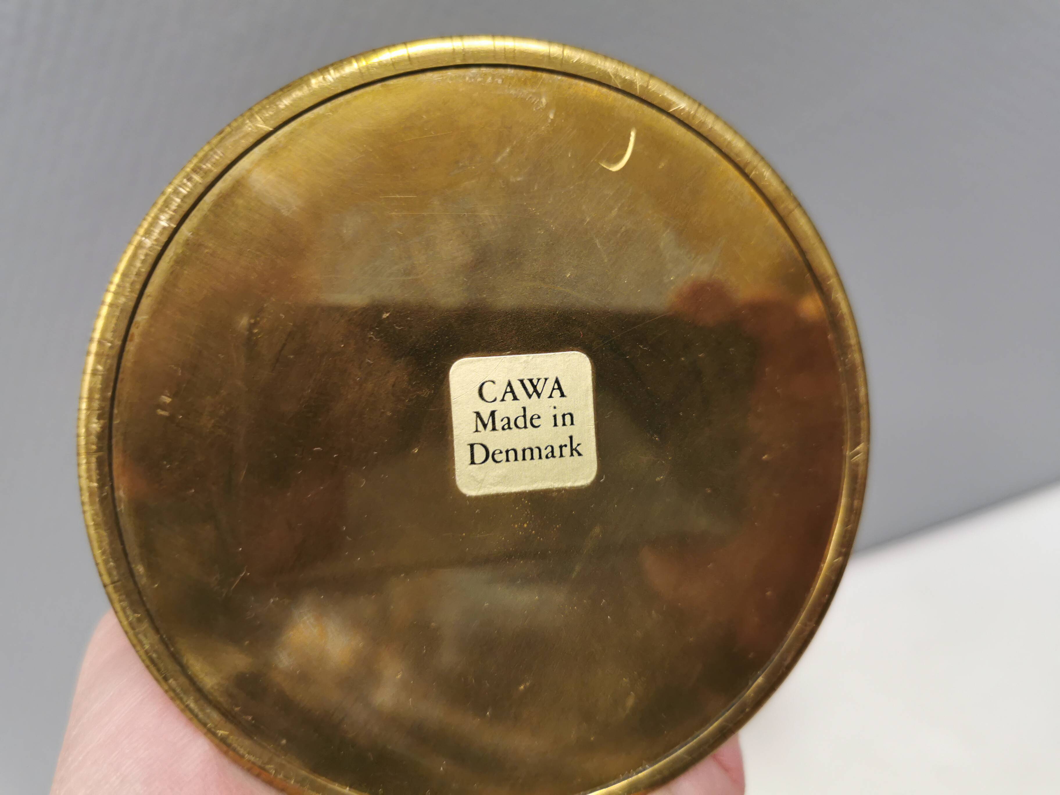 A set of brass candle holders from CAWA Denmark, 1960s.