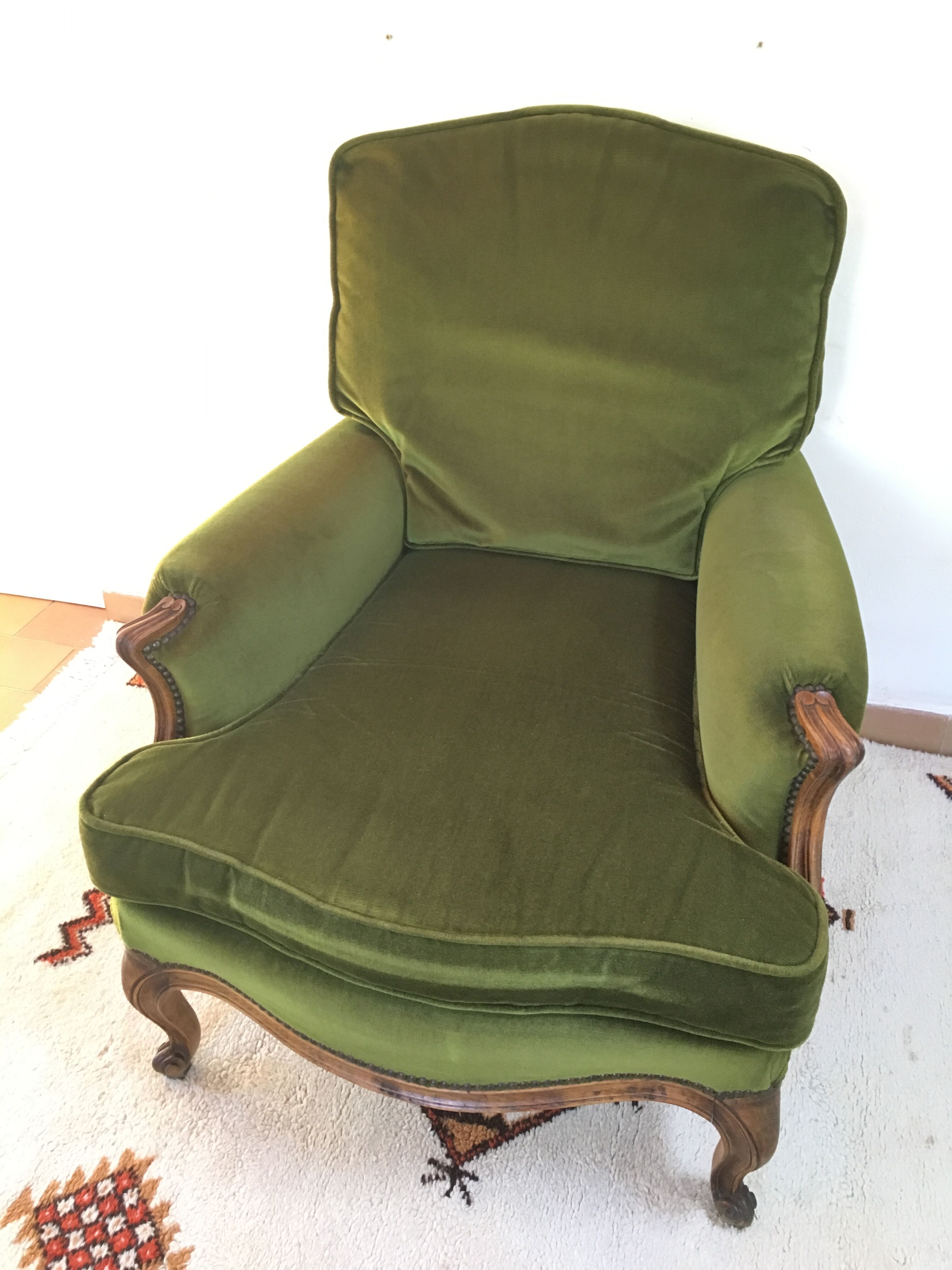 Velvet armchair