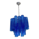 Contemporary blue "tronchi" murano glass sputnik chandelier