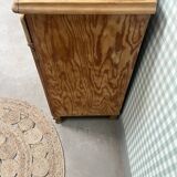 Mado buffet in restored pitch pine