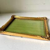 Cadre antique en bois doré art nouveau 18,5 cm x 14,5 cm verre convexe