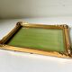 Antique ART NOUVEAU gilded Wooden Frame  18.5 cm x 14.5 cm CONVEX Glass