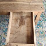 Vintage solid oak farmhouse coffee table 113x64