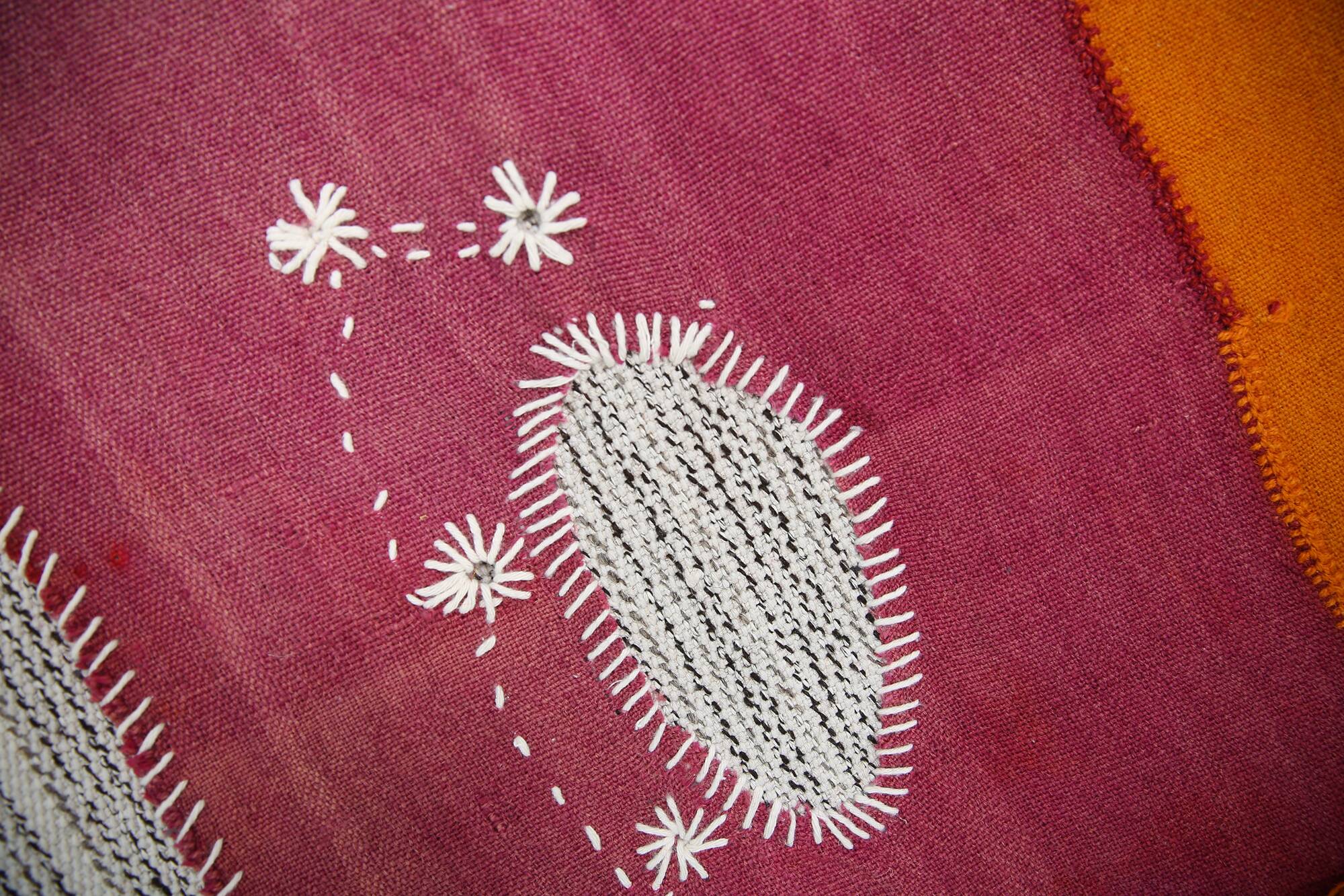 Handwoven Textile Wall Hanging, Vintage Wall Rug, 106x156 Cm