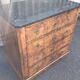 Commode style Louis Philippe en noyer et marbre dessus