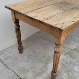 Rustic farmhouse table in solid oak Louis Philippe style -1m84