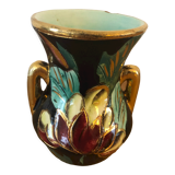 Vase art deco signed vallauris hand decorations