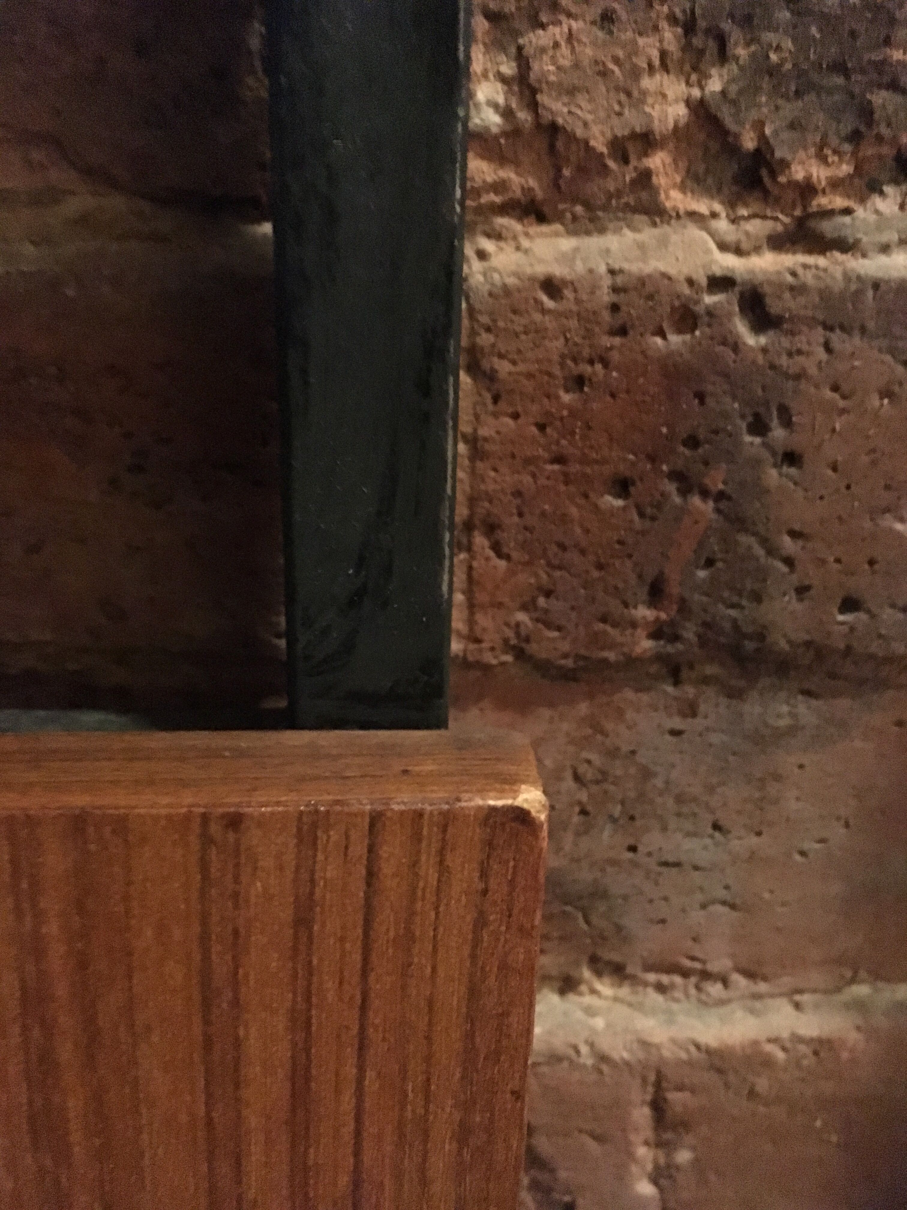 Wall coat holder in metal and wood 1960
