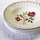 6 floral pattern soup plates in very good condition