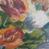 Painting on canvas flowers