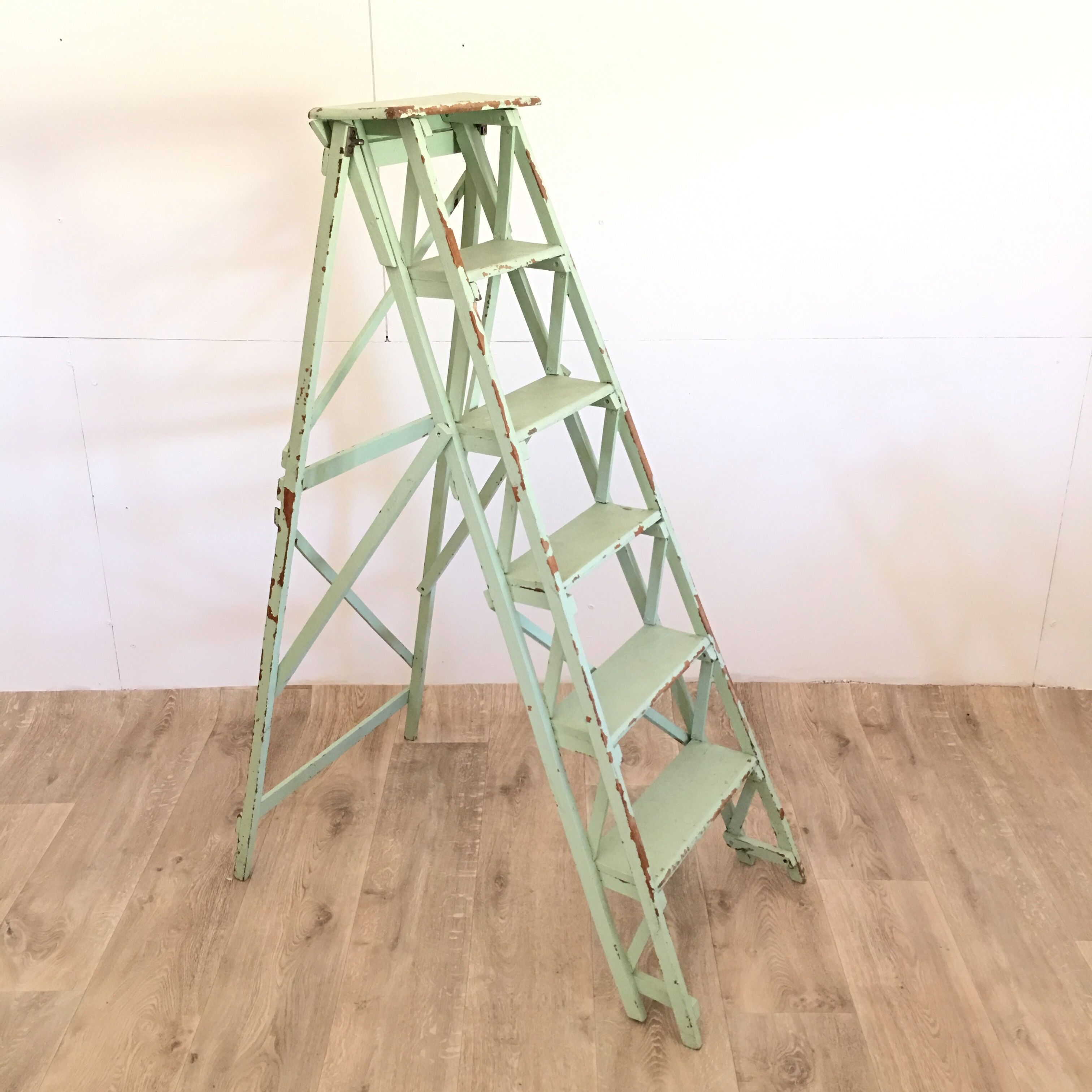 Former mint wooden stepladder