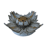 Dive white and gold ceramic flowers