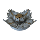 Dive white and gold ceramic flowers
