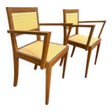 Paire de fauteuils bridge art deco