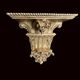 Church wall console shelf in carved gilded wood, 19th century.