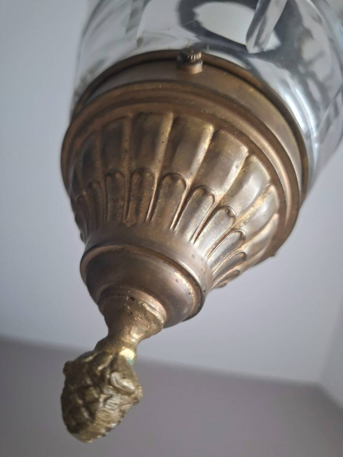 Art Deco Acorn Hanging Light Fixture, Antique Chandelier