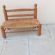 Banc vintage bois et paille esprit perriand année 50