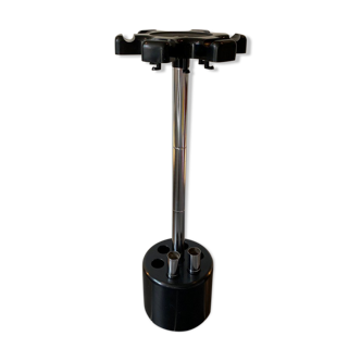 Coat rack and Italian black umbrella by Paolo Orlandini & Roberto Lucci for Velca, 1970s