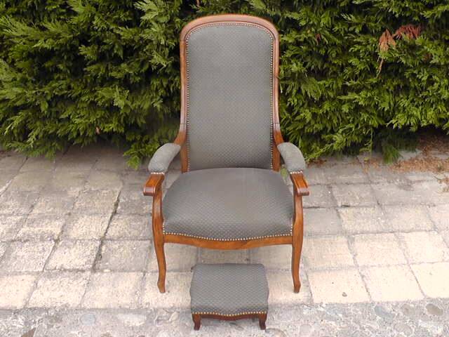 Voltaire armchair and footrest