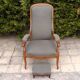 Voltaire armchair and footrest