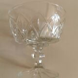 Lot de 6 verres à pied ciselés vintage