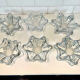 Set of Vannes crystal ashtrays