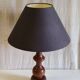 Table lamp base made of solid turned wood - mid 20th century