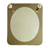 Design wall mirror with lamps, Italy 1970s