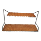 Double shelf Raoul Guys 50s wrought iron and wicker, vintage rattan
