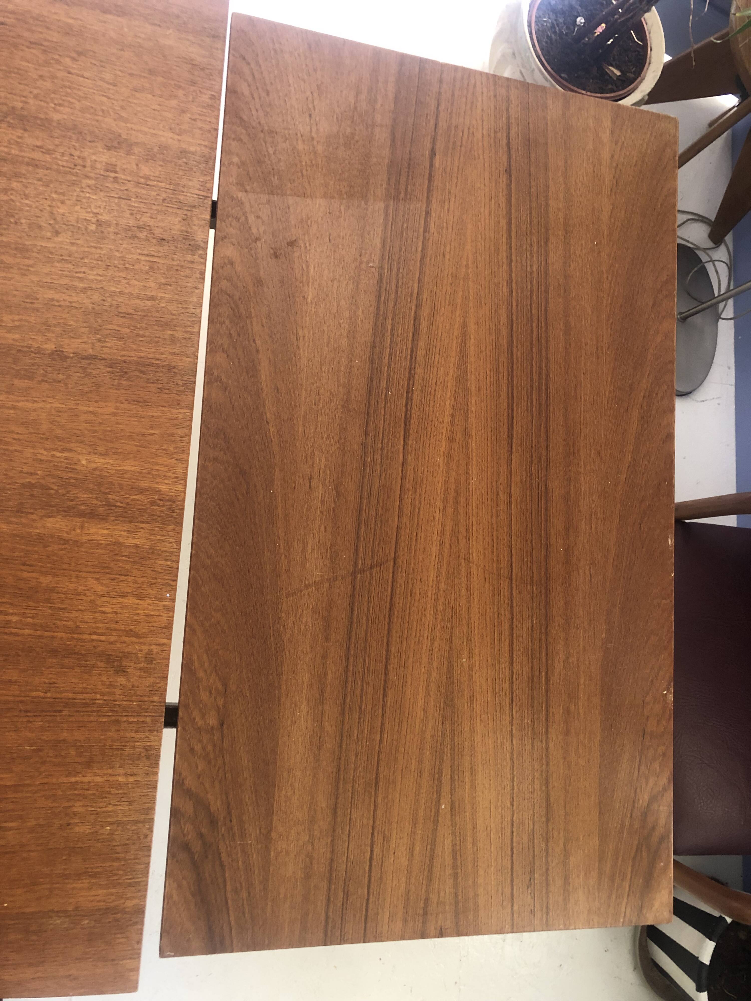 Mid-century Scandinavian dining table (with integrated extensions)