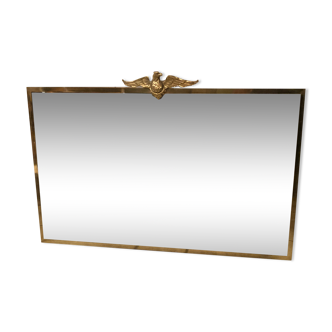 Rectangular brass mirror