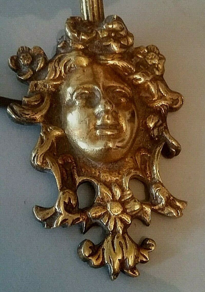 Applique murale lampe tulipe verre pressé moulé 1900 Art Nouveau dégradé vert