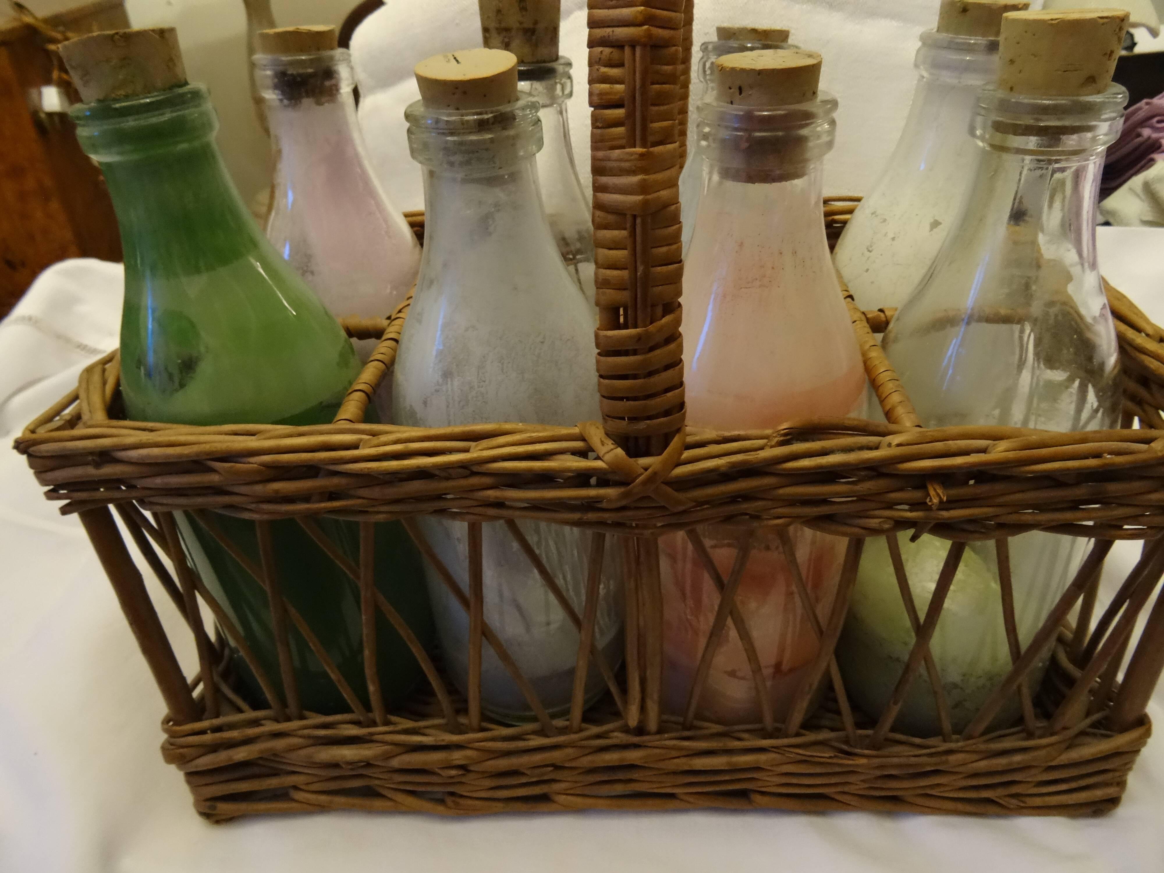 Rattan bottle holders