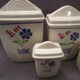 Set de 5 pots a épices anciens art-déco en faience de Lunéville modèle "Marcelle"