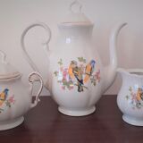Tasses porcelaine mésanges bleues