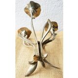 Three branched brass chandelier