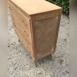 Commode 4 tiroirs vintage pieds compas