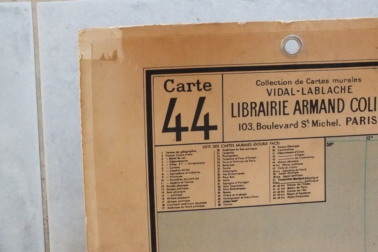 Vidal-Lablache #44 Morocco school map