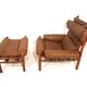 Arne Norell Inca chair with ottoman for Norell AB