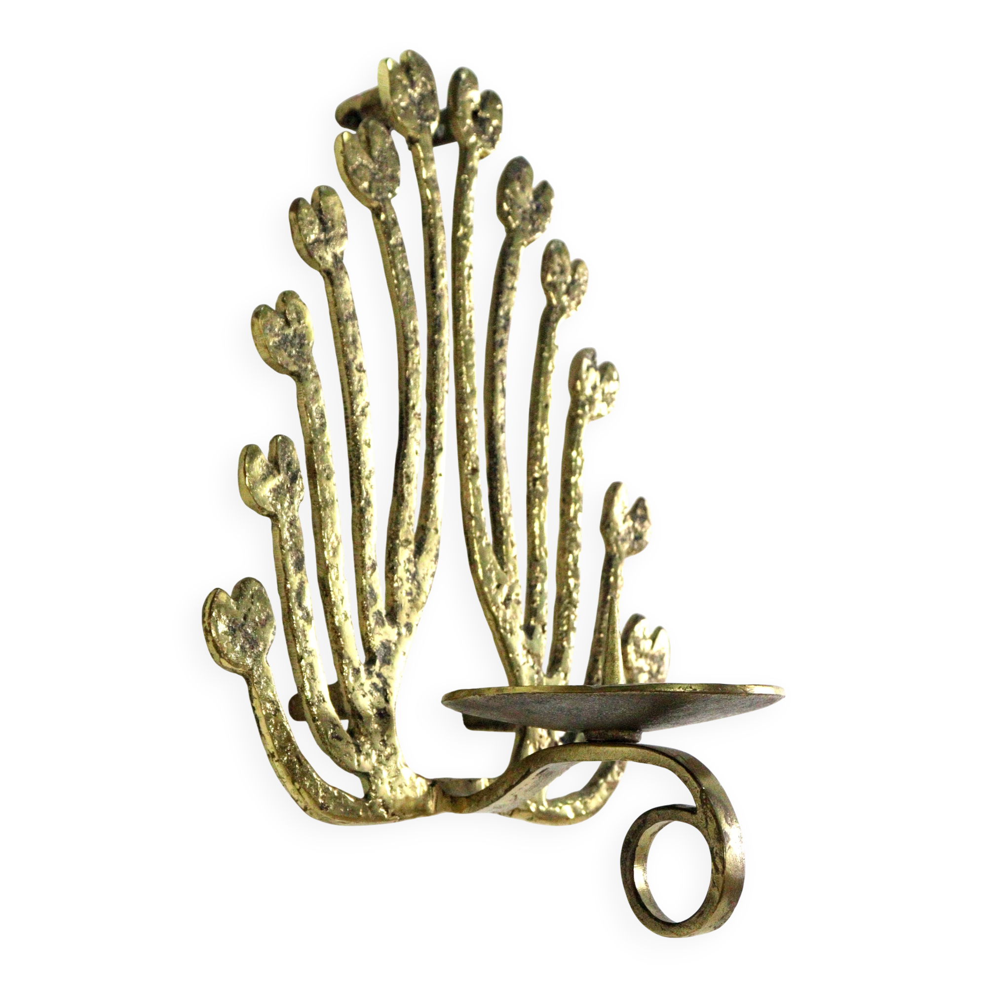 Brass wall candle holder