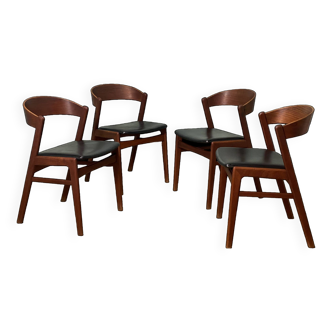 4 chaises suédoise Dux en teck des années 60