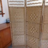 wicker, rattan screen, 5 panels