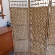 paravent osier, rotin, 5 panneaux