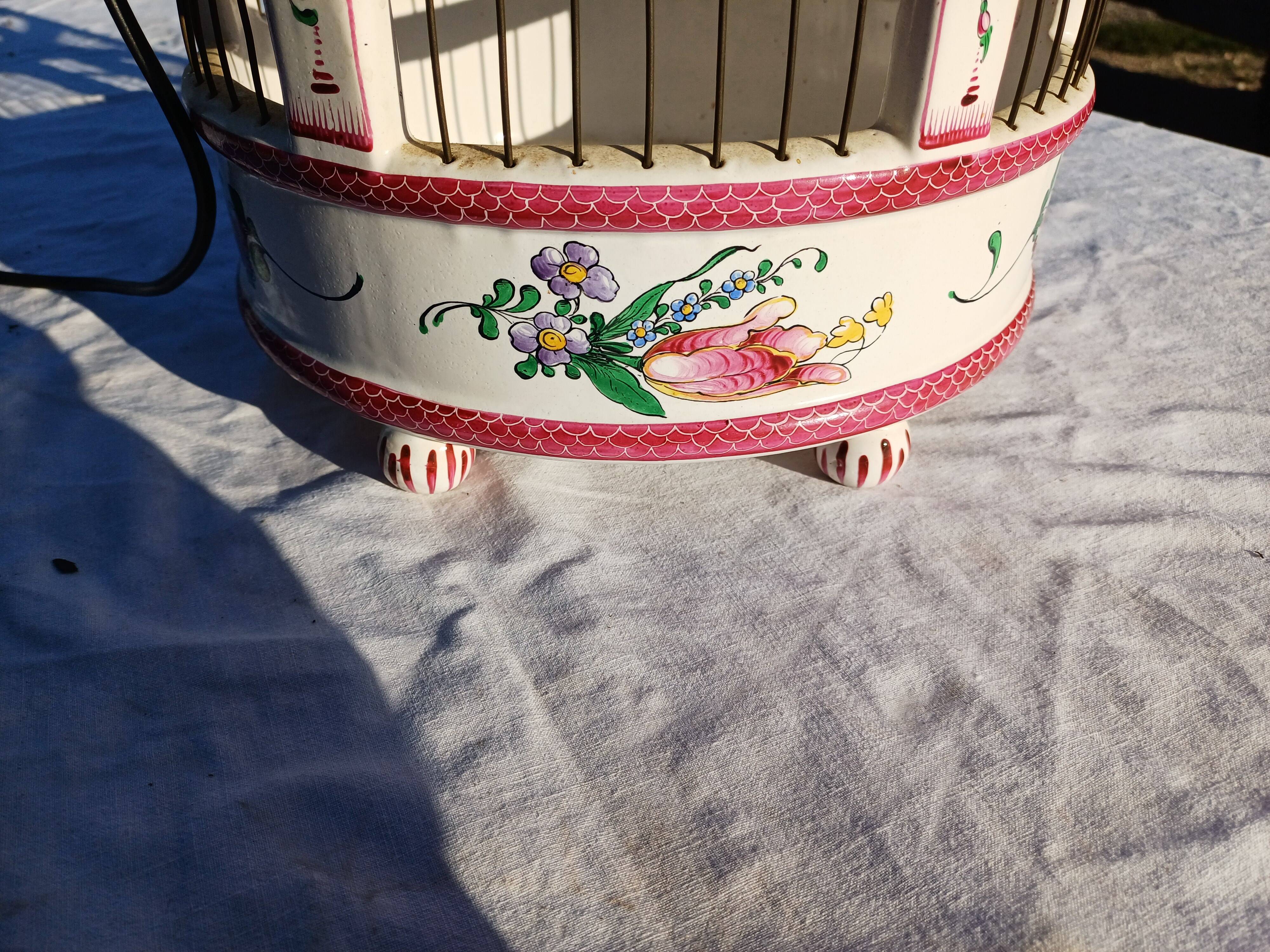 19th century bird cage in Lunéville earthenware