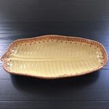 Plat feuille de bananier en barbotine