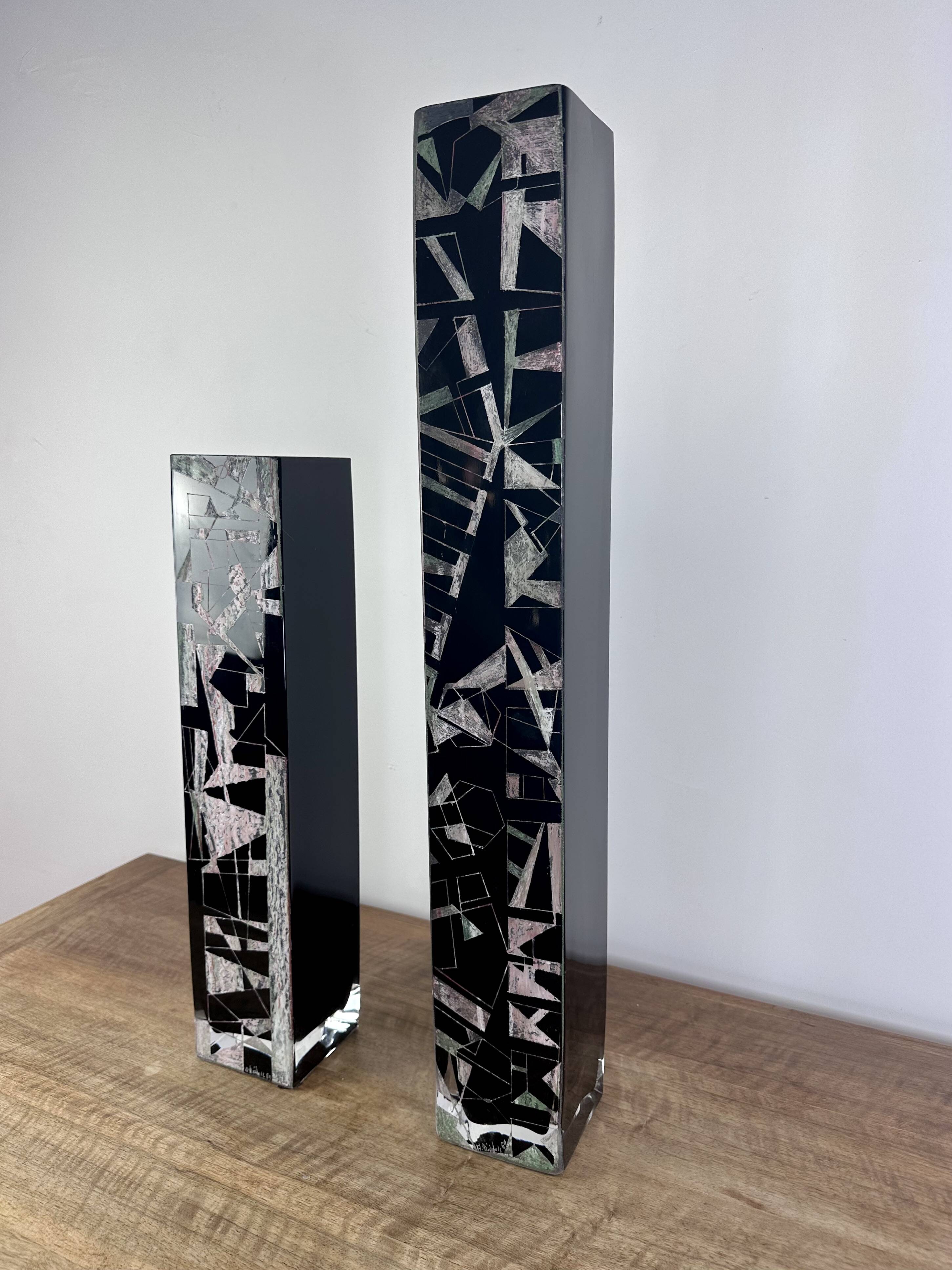 Anatole Riecke Cubist vase 1969 height 70cm