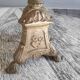 Old brass foot lamp and period lampshade