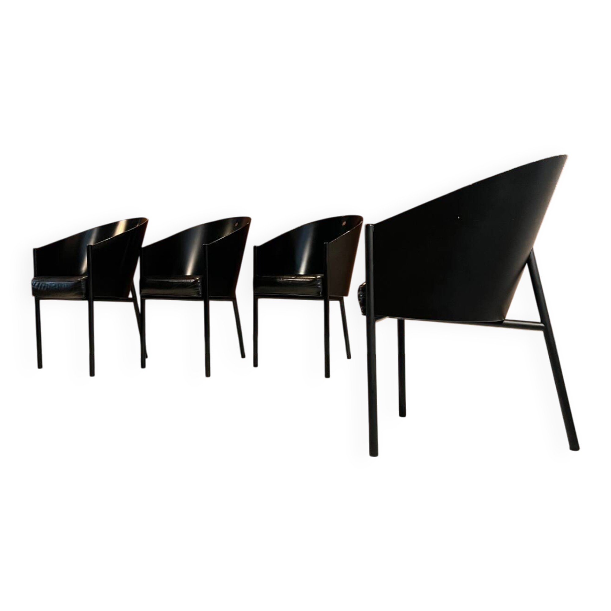 4 "Costes" chairs designed by Philippe Starck around 1985.